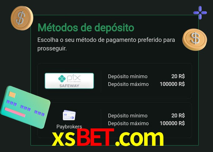 O cassino xsbet.com oferece uma grande variedade de métodos de pagamento